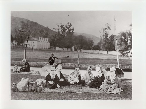 Mesire alanında piknik yapan kadınlar, 1865 - Women having a picnic in the promenade, 1865