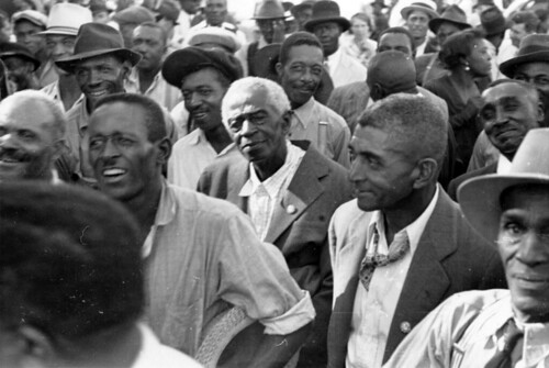 Smiling STFU members at an outdoor meeting
